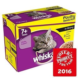 Whiskas 7+ Pouches Poultry In Gravy 12 X 100G Pack Of 2