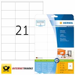 Herma Premium - Permanent Self-adhesive Matte Laminated Paper Labels - Wei