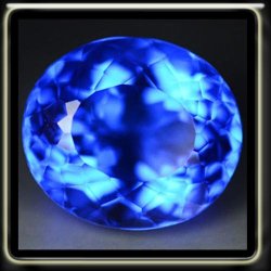 14.65ct Blazing Intense Blue Quartz If - Masterful Fancy Multi Faceted Oval