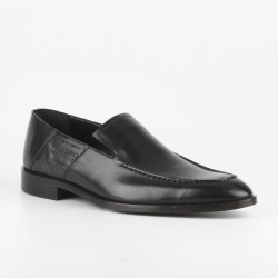 Roberto Morino Men's Black Leather Vitori Slip On Shoes