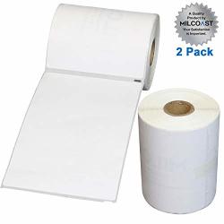 Milcoast Premium 4" X 6" Thermal Shipping Labels 1744907 - Compatible With Dymo 1744907 4XL Printer - White 2 Pack 220 Labels Per Roll