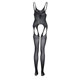 Vmree Womens Fishnet Tights Suspender Pantyhose Thigh-high Stockings Black Black