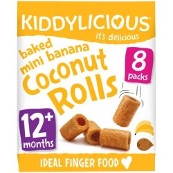 Kiddylicious MINI Coconut Rolls Banana 6X6.8G - 12 Months+