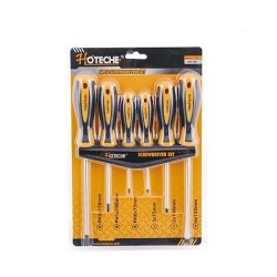 Hoteche 6 Piece Screwdriver Set With Holder Tpr Handle