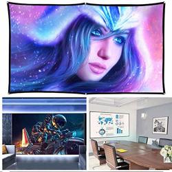 Dongtu Portable Polyester Foldable Projection Screen Home Outdoor Projector Screens Surge Protectors