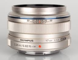Olympus - M.zuiko Digital 17mm 1:1:8 Ew-m1718 Black And Silver