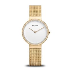 Classic White Dial Gold Stainless Steel Women's Watch 14531-330