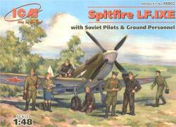 Icm 48802 Supermarine Spitfire Lf Ixe With Ground Flight Crew