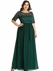 Alisapan Womenslace Plus Size Formal Wedding Party Evening Dress Green Us 18