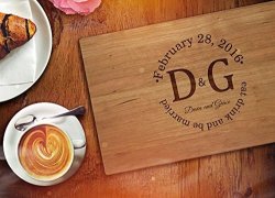Personalized Cutting Board - Unique Wedding Gift - Engraved Couple Gifts - Wooden Cutting Board - Eat Drink & Be Married