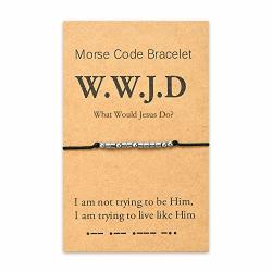 Tarsus Wwjd What Would Jesus Do Bracelets Fundraisers Religous Christian Inspirational Morse Code Gifts For Women Men Or Boys Girls