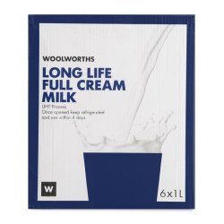 Long Life Full Cream Milk 6X1L