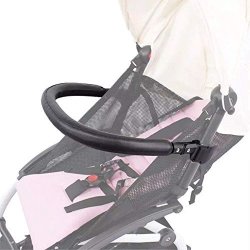 Ezkindheit Baby Stroller Bumper Bar Armrest Handle Crossbar Accessories For Babyzen Yoyo And Yoyo+ Black Pu Leather