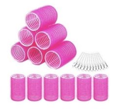 18 Piece Self Grip Hair Rollers Set With Hair Roller Clips And Comb