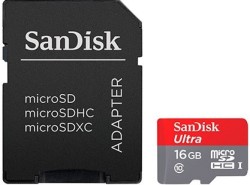Sandisk 16gb Microsdhc Memory Card Ultra With Microsd Adapter