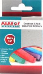 Parrot Dustless Chalk - Assorted Colours Box Of 12