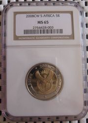 Coin World - Oom Paul Press - 2008 R5 Mintmark Ngc Graded Ms 65 Coin