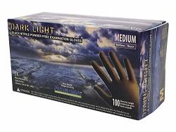 Adenna DLG676 Black Nitrile Powder Free Exam Gloves Size Large 10 Box Of 100