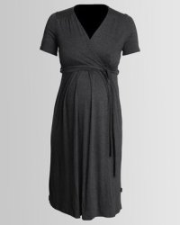 CHERRY MELON Mock Wrap Dress Grey