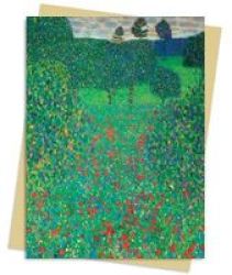 Gustav Klimt: Poppy Field Greeting Card - Pack Of 6 Cards Pack Of 6