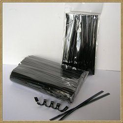 1000PCS 4" Black Metallic Twist Ties Foil Twist Ties For Cello Bags Treat Bags In Birthday Party Wedding Party