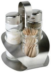 4 Piece Spice Rack Set With Tooth Pick Holder Each