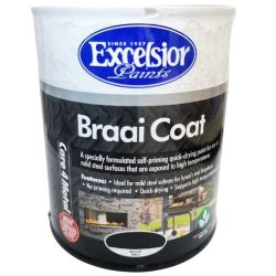 Excelsior - Braai Coat For Braais And Fire Places - 1L Black - High Temp