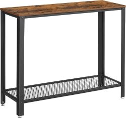 Lifespace Rustic Industrial 2 Tier Console Hall Table