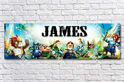 Legends Of Chima - Personalized Birthday Name Poster With Custom Name On It Border Mat And Frame Options