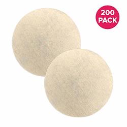 Think Crucial Unbleached Paper Coffee Filter Compatible With Aerobie Aeropress Coffee & Espresso Makers 200 Pack