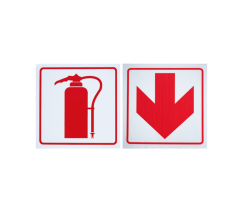 Fire Extinguisher Safety Sign And Directional Arrow - Abs Signs