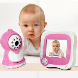 Baby Monitor With 2.4g Wireless Night Vision Camera And 3.5 Inch Video & Audio Monitor