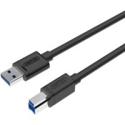 UNITEK Y-C4006GBK USB Cable 1.5 M 3.2 Gen 1 3.1 A B Black USB3.0 Usb-a M To Usb-b Cable