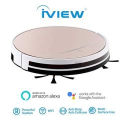 IVIEW Wifi Smart Robot Vacuum Cleaner Works With Alexa Google Assistant Cleaning Robot With Sweep & Mop For Hard Floor & Short Carpet Free