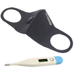 Ers Sponge Face Mask With Filter & Digital Oral Thermometer