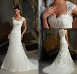 Lace Shoulder Wedding Gown
