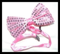 Pink Sequence Bowtie