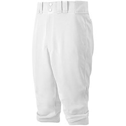 Mizuno Youth Select Short Knicker Baseball Pant Below The Knee Fit White Large