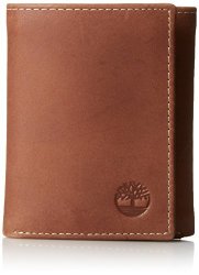 Timberland Mens Leather Trifold Wallet With Id Window