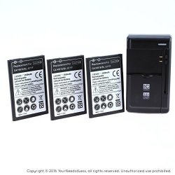 YN4L 3 X 3500MAH Replacement Batteries For LG G4 F500 H810 H811 LS991 BL-51YF + Wall Dock Charger Bundle