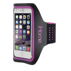 Ihome Smartphone Running Armband -sport Neoprene For Jogging Biking Workout Water Resistant Android Galaxy Nexus Moto - Neon Pink