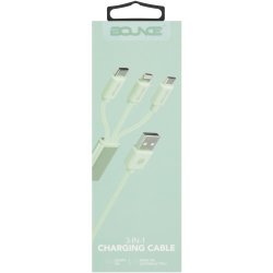 Bounce Cord Series 3-IN-1 Charge Cable Green
