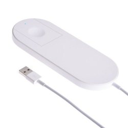 Tuff-Luv I2_122 Turbo Twin Hot Spot Wireless Charger For Apple Iwatch And Iphone - White 7.5W 2.5W