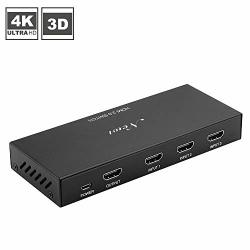 HDMI Switch With Remote 3 Port 3X1 Manual HDMI Switcher Hub Support 4K@60HZ 3D HDMI 2.0 For PS4 PS3 Xbox Laptop Blu-ray Player Tv Box