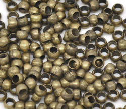 Crimp Beads - Round - Bronze Tone - 3.5x2.5mm - 50 Pcs