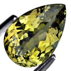 Aa Yellow Tanzanite Zoisite Pear 2.20ct. Egl Certified Very Rare To Find Good Colour
