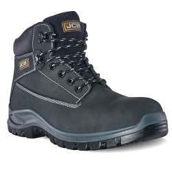 JCB Holton Hiker Black Nubuck Steel Toe Men's Boot Including Free High Quality Work Gloves - 11