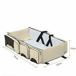3 In 1 Diaper Bag Portable Baby Travel Bassinet Cot Bed Flodable Infant Carrycot Travel Crib Baby Bed Multifunction Mummy Bag Diaper Bag And Change Station