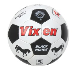 Vixen Black Horse 3 Ply Hand Stitched Training Football 32 Panel SIZE-4 VXN-FB2A-1