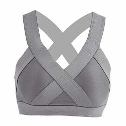Owlike Women's Wire Free Gym Bra Yoga Running Vest Workout Sports Fitness Tank Tops